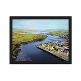 Framed matte paper poster photo of Ramelton, Co. Donegal, Ireland wild Atlantic Way aerial photography drone