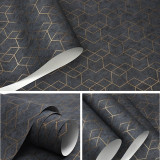 Luxury Black Gray Wallpaper Geometric Metallic Shapes Deluxe Solid Color Wall Paper For Living Room Bedroom Home Office Decor