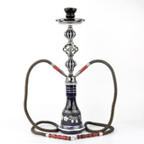Double Hose Arab Design Glass Hookah