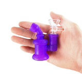 Glow in The Dark Glass Mini Water Pipe Bubbler with Glass Bowl Carb