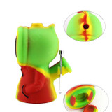 Ghost Figure Silicone Pipe Water Bubbler w/ Glass Bowl