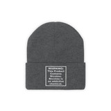 This Product Contains Nicotine Addictive Chemical Warning Beanie Hat