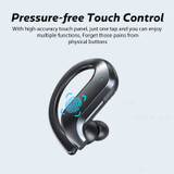 VOULAO Bluetooth Ear Buds LED Display With Mic Stereo Waterproof Noise Cancelling Headsets