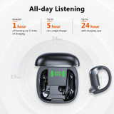 VOULAO Bluetooth Ear Buds LED Display With Mic Stereo Waterproof Noise Cancelling Headsets