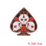 Skull Of Hearts Embroidered Patch