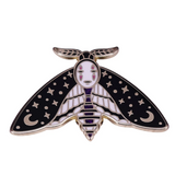 No Face Moth Enamel Pin