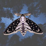 No Face Moth Enamel Pin