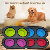Pet Food and Water Feeding Portable Bowl for Outdoor Travel