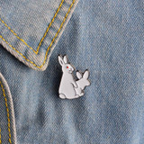 Rabbits Do What Rabbits Do Enamel Pin