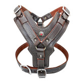 Large Dogs Genuine Leather Harness Durable Adjustable