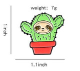 Cactus Sloth Enamel Pin