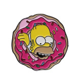 Homer With A Bigger Donut Iconic Simpsons Enamel Pin