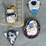 Astronaut Space Adventures Enamel Pins