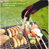 iGrillSafe Heat Resistant BBQ Gloves Fireplace Oven Silicone Mitts