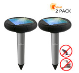 SolarGardenX Snake Repellent Mouse Mole Rat Deterrent for Garden Lawn 2-Pack