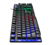 ThinkGame Backlight USB Wired Gaming Keyboard 2400DPI LED Mouse Combo with Mouse Pad