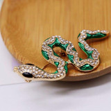 Green Snake Brooch