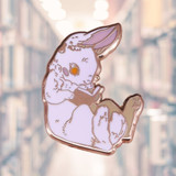 Reading Rabbit Enamel Pin