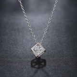 Rubix Cube Elements Necklace in 18K White Gold