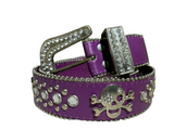 LADIES LEATHER LIKE RHINESTONE BLING WESTERN STYLE BELT - AMERICAN PASSION