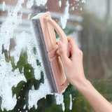 Folding Brush with Handle Household Strong Decontamination Tile Glass Cleaning Brush Sponge