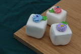 Small Fake Vanilla Petit Fours - Set of 3