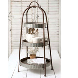 Three Tiered Round Metal Display