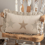 SAWYER MILL STAR CHARCOAL PILLOW 14X22