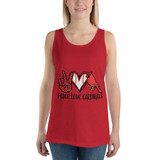 Peace Love Cardinals Baseball Tank Top