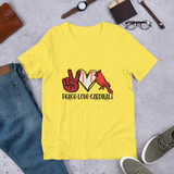 Peace, Love, Cardinals Baseball Short-Sleeve Unisex T-Shirt