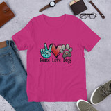 Peace, Love, Dogs Short-Sleeve Unisex T-Shirt