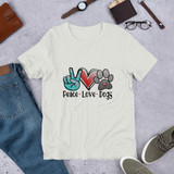 Peace, Love, Dogs Short-Sleeve Unisex T-Shirt