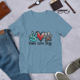 Peace, Love, Dogs Short-Sleeve Unisex T-Shirt