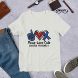 Peace, Love, Cure-Diabetes Awareness Short-Sleeve Unisex T-Shirt
