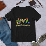 Peace, Love, Autism Short-Sleeve Unisex T-Shirt