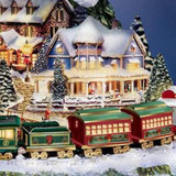 Wonderland Express-Christmas Tree Rotating Sculpture Train