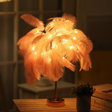 FEATHER PALM TREE LAMP