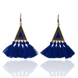 Vintage Triangle and Fringe Drop Earrings
