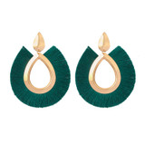 Tear Drop Fringe Tassel Earrings
