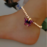 Butterfly Rhinestone Anklet