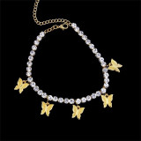 Butterfly Rhinestone Anklet