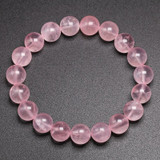 Rose Quartz Beaded Crystal Bracelet