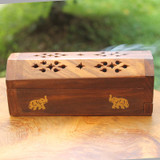 Elephant Wooden Incense Box