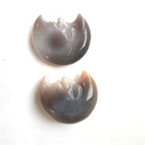 Agate Crescent Moon Stone