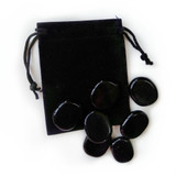 Black Obsidian Palm Stone Set