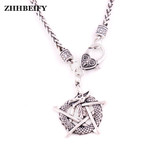 Pentacle Dragon Viking Necklace