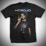 Kid Cudi Peace Sign Photo - Mens Black T-Shirt