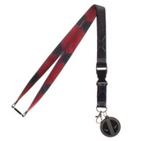 Deadpool Merc With a Mouth Reversible Lanyard, Breakaway Keychain ID Badge Holder, Marvel Deadpool 2