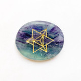 Fluorite Merkaba Star Palm Stone