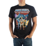 Masters Of The Universe Characters Black T-Shirt